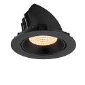 SLV Plafondinbouwarmatuur NUMINOS� GIMBLE XL geschikt voor beeldschermwerkstations IP20, zwart, gelakt dimbaar