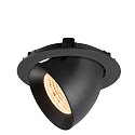 SLV Plafondinbouwarmatuur NUMINOS� GIMBLE XL geschikt voor beeldschermwerkstations IP20, zwart, gelakt dimbaar