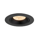 SLV Plafondinbouwarmatuur NUMINOS� GIMBLE XL geschikt voor beeldschermwerkstations IP20, zwart, gelakt dimbaar
