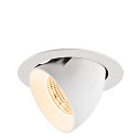 Plafondinbouwarmatuur NUMINOS� GIMBLE XL geschikt voor beeldschermwerkstations IP20, wit, gelakt dimbaar