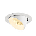SLV Plafondinbouwarmatuur NUMINOS� GIMBLE XL geschikt voor beeldschermwerkstations IP20, wit, gelakt dimbaar