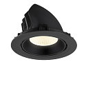 SLV Plafondinbouwarmatuur NUMINOS� GIMBLE XL geschikt voor beeldschermwerkstations IP20, zwart, gelakt dimbaar