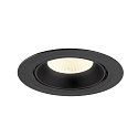 SLV Plafondinbouwarmatuur NUMINOS� GIMBLE XL geschikt voor beeldschermwerkstations IP20, zwart, gelakt dimbaar