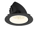 SLV Plafondinbouwarmatuur NUMINOS� GIMBLE XL geschikt voor beeldschermwerkstations IP20, zwart, wit, gelakt dimbaar