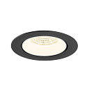 SLV Plafondinbouwarmatuur NUMINOS� GIMBLE XL geschikt voor beeldschermwerkstations IP20, zwart, wit, gelakt dimbaar