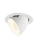 Plafondinbouwarmatuur NUMINOS� GIMBLE XL geschikt voor beeldschermwerkstations IP20, wit, gelakt dimbaar