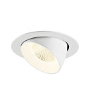 SLV Plafondinbouwarmatuur NUMINOS� GIMBLE XL geschikt voor beeldschermwerkstations IP20, wit, gelakt dimbaar