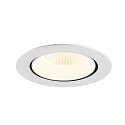 SLV ceiling recessed luminaire NUMINOS� GIMBLE XL suitable for VDU workstation IP20, white, lacquered dimmable