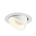 SLV ceiling recessed luminaire NUMINOS� GIMBLE XL suitable for VDU workstation IP20, white, lacquered dimmable
