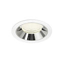 Plafondinbouwarmatuur NUMINOS� XL geschikt voor beeldschermwerkstations IP20, chroom, wit dimbaar