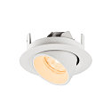 SLV Plafondinbouwarmatuur NUMINOS� GIMBLE XS rond, geschikt voor beeldschermwerkstations IP20, wit, gelakt dimbaar
