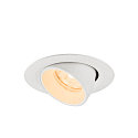 SLV Plafondinbouwarmatuur NUMINOS� GIMBLE XS rond, geschikt voor beeldschermwerkstations IP20, wit, gelakt dimbaar