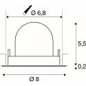 SLV Inbouwspot NUMINOS� GIMBLE XS draaibaar, geschikt voor beeldschermwerkstations IP20, zwart, wit dimbaar