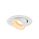 SLV Plafondinbouwarmatuur NUMINOS� GIMBLE XS rond, geschikt voor beeldschermwerkstations IP20, wit, gelakt dimbaar