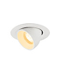 Plafondinbouwarmatuur NUMINOS� GIMBLE XS rond, geschikt voor beeldschermwerkstations IP20, wit, gelakt dimbaar