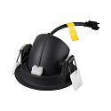 SLV ceiling recessed luminaire NUMINOS� GIMBLE XS round, suitable for VDU workstation IP20, black, white, lacquered dimmable