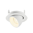 SLV Plafondinbouwarmatuur NUMINOS� GIMBLE XS rond, geschikt voor beeldschermwerkstations IP20, wit, gelakt dimbaar