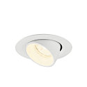 SLV Plafondinbouwarmatuur NUMINOS� GIMBLE XS rond, geschikt voor beeldschermwerkstations IP20, wit, gelakt dimbaar