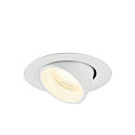 SLV Plafondinbouwarmatuur NUMINOS� GIMBLE XS rond, geschikt voor beeldschermwerkstations IP20, wit, gelakt dimbaar