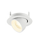 SLV Plafondinbouwarmatuur NUMINOS� GIMBLE XS rond, geschikt voor beeldschermwerkstations IP20, wit, gelakt dimbaar