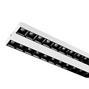 SLV 3-phase spot SIGHT EVO DOUBLE square IP20, black, white, lacquered 