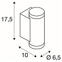 outdoor wall luminaire HELIA PRO S SINGLE cylindrical IP65, anthracite, lacquered 