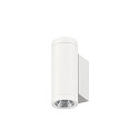 SLV Wandarmatuur voor buitenshuis HELIA PRO S UP/DOWN cilindrisch IP65, wit, gelakt 