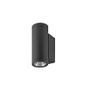 SLV Wandarmatuur voor buitenshuis HELIA PRO S UP/DOWN cilindrisch IP65, antraciet, gelakt 