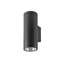 outdoor wall luminaire HELIA PRO L UP/DOWN cylindrical IP65, anthracite, lacquered dimmable