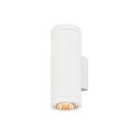 SLV outdoor wall luminaire HELIA PRO L UP/DOWN cylindrical IP65, white, lacquered dimmable