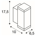 SLV outdoor wall luminaire THEO PRO S SINGLE square IP65, white, lacquered 