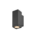 SLV outdoor wall luminaire THEO PRO S SINGLE square IP65, anthracite, lacquered 