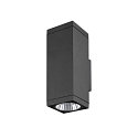 outdoor wall luminaire THEO PRO L SINGLE square IP65, anthracite, lacquered 