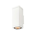 SLV Wandarmatuur voor buitenshuis THEO PRO L SINGLE hoekig IP65, wit, gelakt 