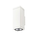 SLV outdoor wall luminaire THEO PRO L UP/DOWN square IP65, white, lacquered dimmable