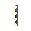 Spiegelarmatuur SUN MIRROR QUAD met schakelknop IP44, zwart, gelakt 