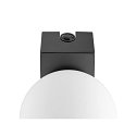 SLV Spiegelarmatuur SUN MIRROR QUAD met schakelknop IP44, zwart, gelakt 