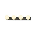 SLV Spiegelarmatuur SUN MIRROR QUAD met schakelknop IP44, zwart, gelakt 