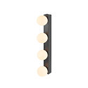 SLV Spiegelarmatuur SUN MIRROR QUAD met schakelknop IP44, zwart, gelakt 