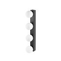 SLV Spiegelarmatuur SUN MIRROR QUAD met schakelknop IP44, zwart, gelakt 