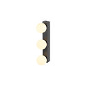 Spiegelarmatuur SUN MIRROR TRIPLE met schakelknop IP44, zwart, gelakt 