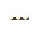 SLV Spiegelarmatuur SUN MIRROR TRIPLE met schakelknop IP44, zwart, gelakt 