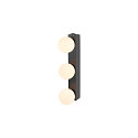 SLV Spiegelarmatuur SUN MIRROR TRIPLE met schakelknop IP44, zwart, gelakt 