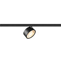 Spotlight op rail KALU 2.0 DALI cilindrisch, DALI aanstuurbaar, UGR < 19, cardanisch draaien IP20, zwart dimbaar