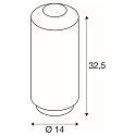 table lamp PANTILO SLIM cylindrical E27, chrome dimmable