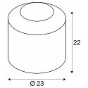 Tafelarmatuur PANTILO cilindrisch E27, chroom dimbaar