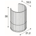 SLV wall luminaire WUD WL cylindrical E27 IP20, natural colour, lacquered dimmable