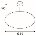 Pendelarmatuur OLYPSO 50 E27 IP20, zwart dimbaar