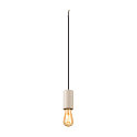 SLV Pendelarmatuur FITU PD STONE E27 IP20, beige dimbaar