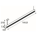 SLV Pendelarmatuur GLENOS� PRO IP20, zwart, wit dimbaar